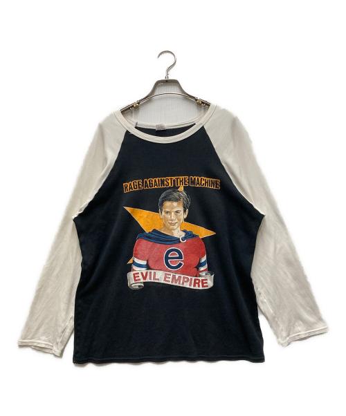 VINTAGE（ヴィンテージ）VINTAGE (ヴィンテージ) 90's EVIL EMPIRE ラグランTee ブラック×ホワイト サイズ:Lの古着・服飾アイテム