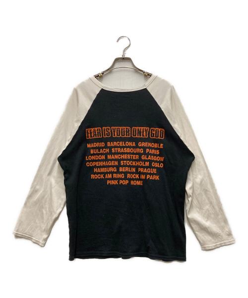 VINTAGE（ヴィンテージ）VINTAGE (ヴィンテージ) 90's EVIL EMPIRE ラグランTee ブラック×ホワイト サイズ:Lの古着・服飾アイテム