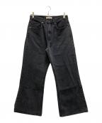 BARE KNUCKLESベアナックル）の古着「Serge Loose Bootcut Jeans」｜ブラック