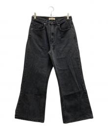 BARE KNUCKLES（ベアナックル）の古着「Serge Loose Bootcut Jeans」｜ブラック
