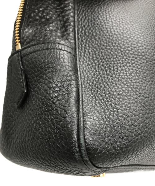 GIORGIO ARMANI（ジョルジョアルマーニ）GIORGIO ARMANI (ジョルジョアルマーニ) レザーハンドバッグ ブラックの古着・服飾アイテム