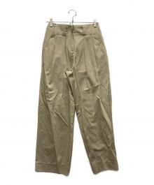 anuke（アンヌーク）の古着「Twill Loose Pants」｜ベージュ