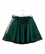 BEAMS COUTURE×RURU MARY'Sビームス クチュール×ルルメリー）の古着「お花のティグレ ジャージ スカート」｜グリーン
