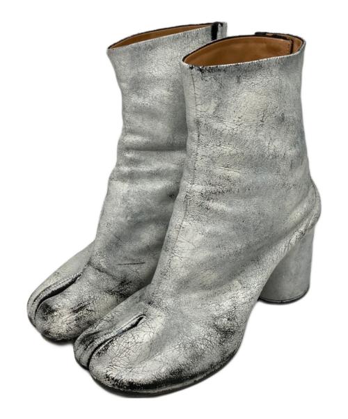 Maison Margiela（メゾンマルジェラ）Maison Margiela (メゾンマルジェラ) ペンキ加工足袋ブーツ ホワイト サイズ:37の古着・服飾アイテム