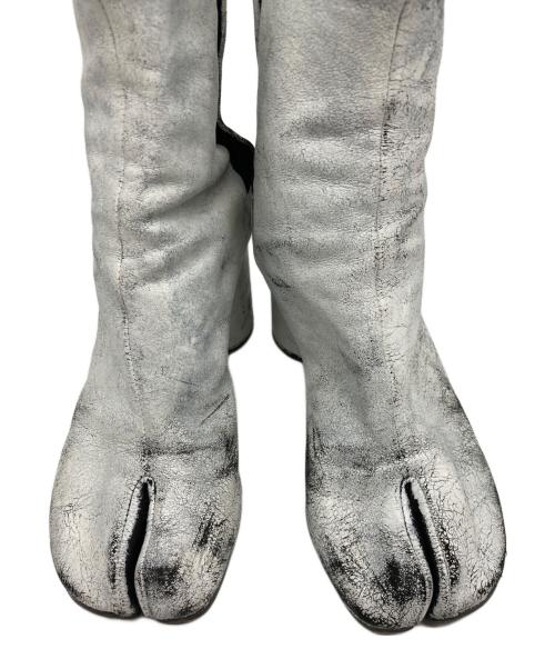 Maison Margiela（メゾンマルジェラ）Maison Margiela (メゾンマルジェラ) ペンキ加工足袋ブーツ ホワイト サイズ:37の古着・服飾アイテム