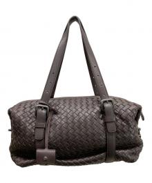 BOTTEGA VENETA（ボッテガベネタ）の古着「イントレチャート モンテーニュ ミニボストンバッグ」｜ブラウン