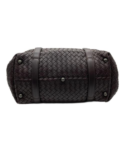 BOTTEGA VENETA（ボッテガベネタ）BOTTEGA VENETA (ボッテガベネタ) イントレチャート モンテーニュ ミニボストンバッグ ブラウンの古着・服飾アイテム