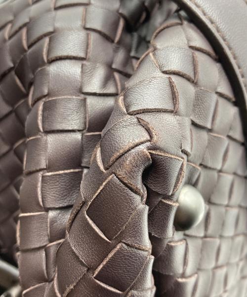 BOTTEGA VENETA（ボッテガベネタ）BOTTEGA VENETA (ボッテガベネタ) イントレチャート モンテーニュ ミニボストンバッグ ブラウンの古着・服飾アイテム