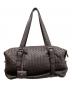 BOTTEGA VENETA（ボッテガベネタ）の古着「イントレチャート モンテーニュ ミニボストンバッグ」｜ブラウン