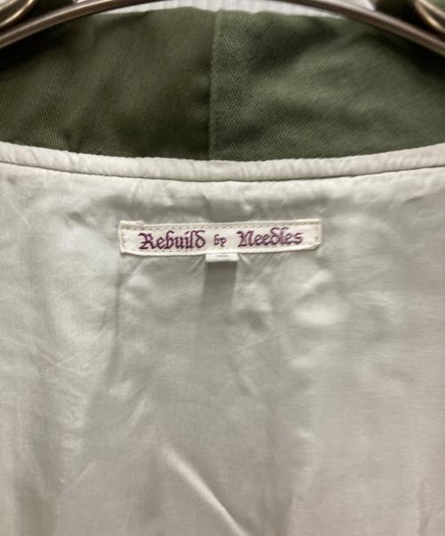 Rebuild by Needles（リビルドバイニードルス）Rebuild by Needles (リビルドバイニードルス) 再構築ペイントコーチジャケット グリーン サイズ:Lの古着・服飾アイテム