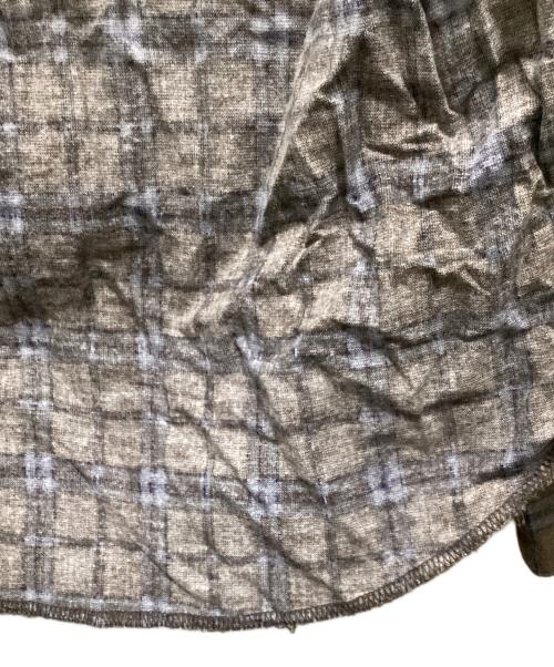 UNDERCOVERISM（アンダーカバーイズム）UNDERCOVERISM (アンダーカバーイズム) 05SS Raw Cutout チェックシャツ ブラウン サイズ:2の古着・服飾アイテム