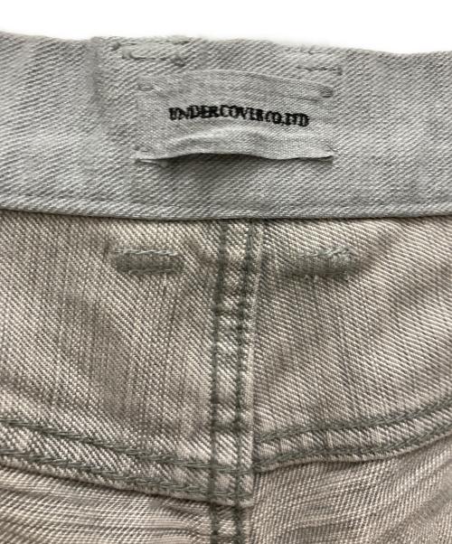 UNDERCOVER（アンダーカバー）UNDERCOVER (アンダーカバー) フリンジデザイン スキニーデニムパンツ グレー サイズ:3の古着・服飾アイテム