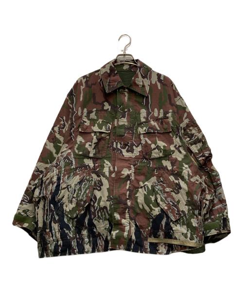 ALPHA（アルファ）ALPHA (アルファ) beautiful people (ビューティフルピープル) 26SS double-end camouflage field jacket グリーン サイズ:36の古着・服飾アイテム