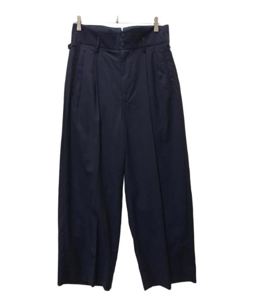 intch.（インチ）intch. (インチ) Shank Super110's Wool Wide Slacks ネイビー サイズ:Mの古着・服飾アイテム