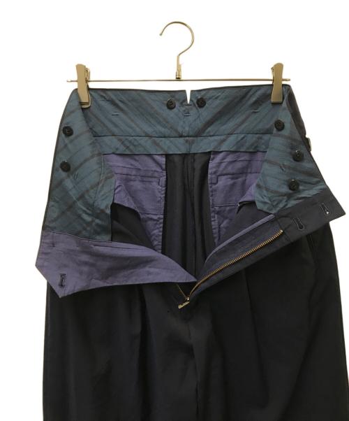 intch.（インチ）intch. (インチ) Shank Super110's Wool Wide Slacks ネイビー サイズ:Mの古着・服飾アイテム
