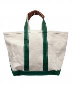 BARKOUTSIDERSバークアウトサイダーズ）の古着「BLUE LINES TOTE 80s」｜ベージュ