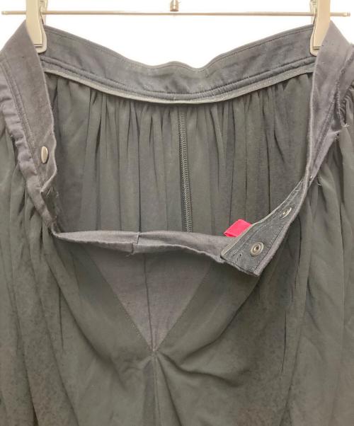 Y's（ワイズ）Y's (ワイズ) 異素材ミックスロングスカート ブラック サイズ:1の古着・服飾アイテム