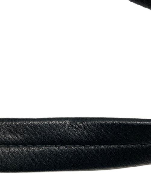 YOHJI YAMAMOTO（ヨウジヤマモト）YOHJI YAMAMOTO (ヨウジヤマモト) ロゴパンチングレザートートバッグ ブラックの古着・服飾アイテム