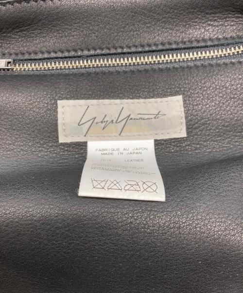 YOHJI YAMAMOTO（ヨウジヤマモト）YOHJI YAMAMOTO (ヨウジヤマモト) ロゴパンチングレザートートバッグ ブラックの古着・服飾アイテム
