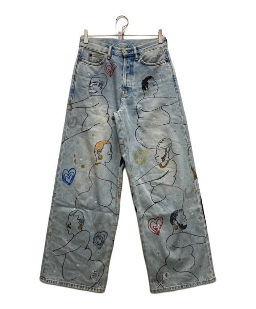 Acne studios（アクネ ストゥディオズ）Acne studios (アクネ ストゥディオズ) ルーズフィットトラウザーズ - 1981 ブルー サイズ:XXSの古着・服飾アイテム