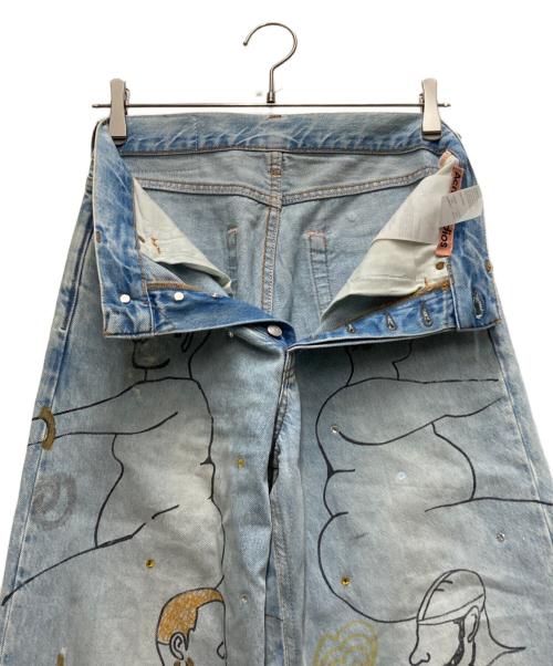 Acne studios（アクネ ストゥディオズ）Acne studios (アクネ ストゥディオズ) ルーズフィットトラウザーズ - 1981 ブルー サイズ:XXSの古着・服飾アイテム