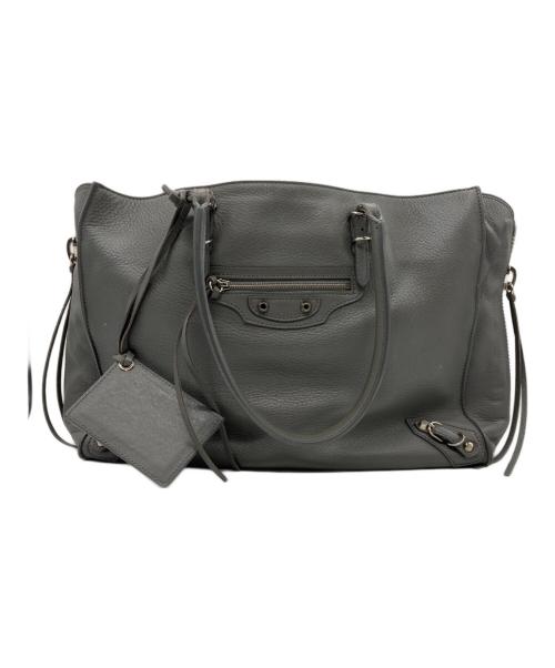 BALENCIAGA（バレンシアガ）BALENCIAGA (バレンシアガ) ペーパー/トートバッグ グレーの古着・服飾アイテム