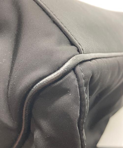 PRADA（プラダ）PRADA (プラダ) Re-Nylon xサフィアーノレザー トートバッグ ブラックの古着・服飾アイテム