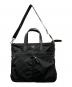 中古・古着 PRADA (プラダ) Re-Nylon xサフィアーノレザー トートバッグ ブラック：85000円