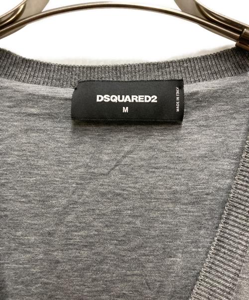 DSQUARED2（ディースクエアード）DSQUARED2 (ディースクエアード) 半袖ビジューカットソー グレー サイズ:Mの古着・服飾アイテム