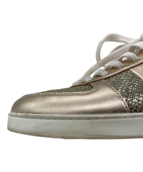 JIMMY CHOO（ジミーチュウ）JIMMY CHOO (ジミーチュウ) TERIスニーカー ホワイト×ゴールド サイズ:37の古着・服飾アイテム