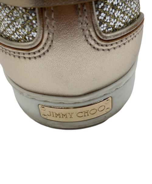JIMMY CHOO（ジミーチュウ）JIMMY CHOO (ジミーチュウ) TERIスニーカー ホワイト×ゴールド サイズ:37の古着・服飾アイテム