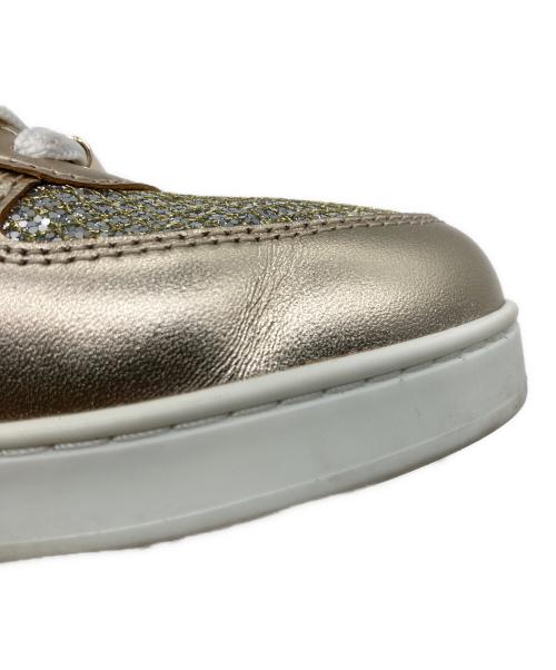 JIMMY CHOO（ジミーチュウ）JIMMY CHOO (ジミーチュウ) TERIスニーカー ホワイト×ゴールド サイズ:37の古着・服飾アイテム