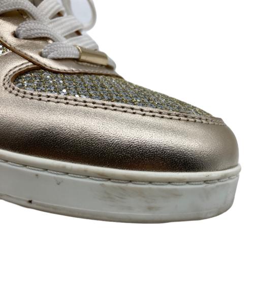 JIMMY CHOO（ジミーチュウ）JIMMY CHOO (ジミーチュウ) TERIスニーカー ホワイト×ゴールド サイズ:37の古着・服飾アイテム