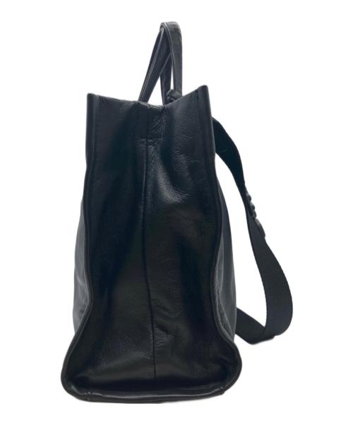 sampo（サンポ）sampo (サンポ) ear PAPILLONNER (イアパピヨネ) レザー2WAYバッグ ブラックの古着・服飾アイテム