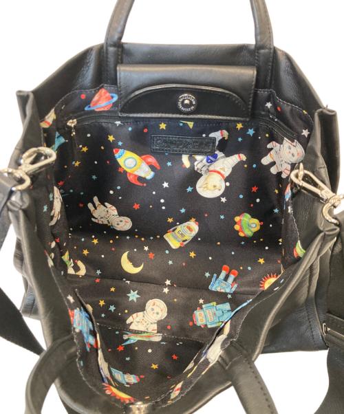 sampo（サンポ）sampo (サンポ) ear PAPILLONNER (イアパピヨネ) レザー2WAYバッグ ブラックの古着・服飾アイテム