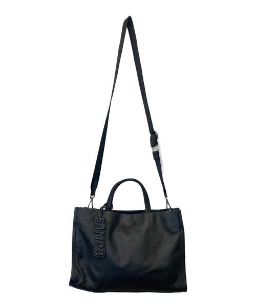 sampo（サンポ）sampo (サンポ) ear PAPILLONNER (イアパピヨネ) レザー2WAYバッグ ブラックの古着・服飾アイテム