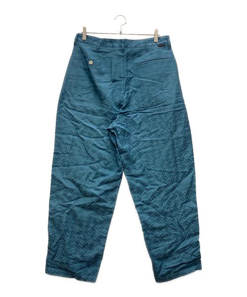 flagstuff（フラグスタフ）FLAGSTUFF (フラグスタフ) CIRCLE PATTERN TROUSERS ブルー サイズ:Lの古着・服飾アイテム