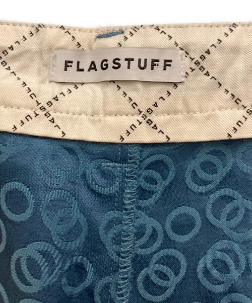 flagstuff（フラグスタフ）FLAGSTUFF (フラグスタフ) CIRCLE PATTERN TROUSERS ブルー サイズ:Lの古着・服飾アイテム