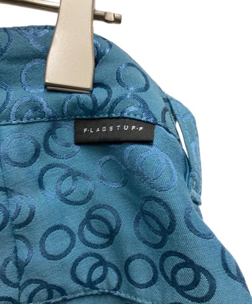 flagstuff（フラグスタフ）FLAGSTUFF (フラグスタフ) CIRCLE PATTERN TROUSERS ブルー サイズ:Lの古着・服飾アイテム
