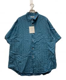 flagstuff（フラグスタフ）の古着「CIRCLE PATTERN S/S SHIRT」｜ブルー