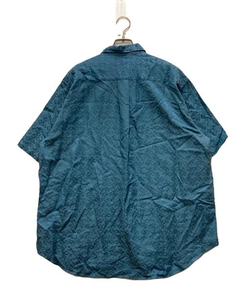flagstuff（フラグスタフ）FLAGSTUFF (フラグスタフ) CIRCLE PATTERN S/S SHIRT ブルー サイズ:Lの古着・服飾アイテム