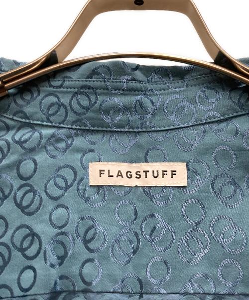 flagstuff（フラグスタフ）FLAGSTUFF (フラグスタフ) CIRCLE PATTERN S/S SHIRT ブルー サイズ:Lの古着・服飾アイテム