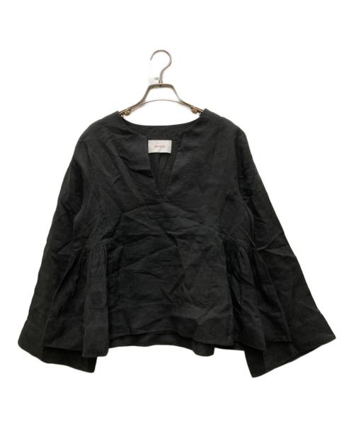 merlette（マーレット）Merlette (マーレット) リネンブラウス ブラック サイズ:Sの古着・服飾アイテム