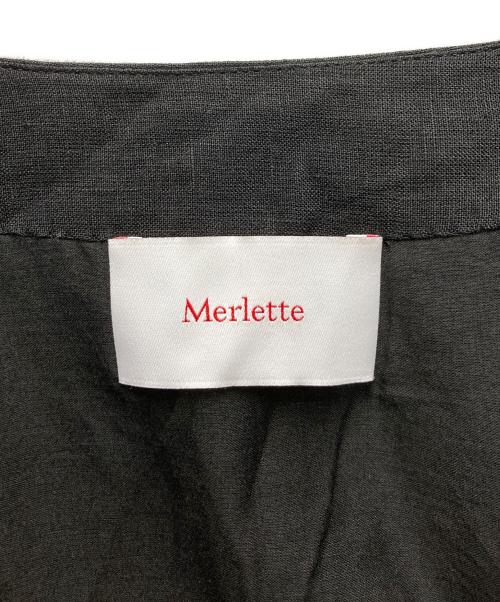 merlette（マーレット）Merlette (マーレット) リネンブラウス ブラック サイズ:Sの古着・服飾アイテム