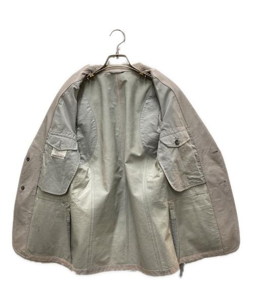JIL SANDER（ジルサンダー）JIL SANDER (ジルサンダー) レザーテーラードジャケット グレー サイズ:48の古着・服飾アイテム