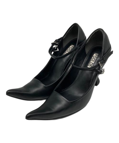 POOLDE（プールデ）POOLDE (プールデ) Belted Horn Pumps ブラック サイズ:37の古着・服飾アイテム