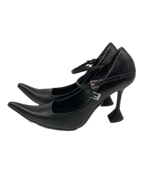 POOLDE（プールデ）POOLDE (プールデ) Belted Horn Pumps ブラック サイズ:37の古着・服飾アイテム