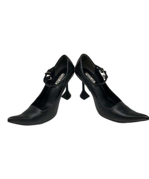 POOLDE（プールデ）POOLDE (プールデ) Belted Horn Pumps ブラック サイズ:37の古着・服飾アイテム