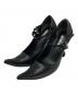 POOLDE（プールデ）の古着「Belted Horn Pumps」｜ブラック