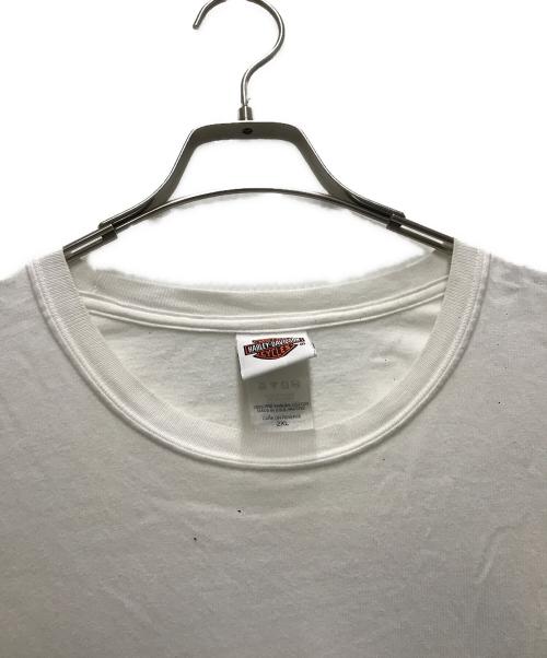 HARLEY-DAVIDSON（ハーレーダビッドソン）HARLEY-DAVIDSON (ハーレーダビッドソン) 00's ピエロ長袖Tシャツ ホワイト サイズ:2XLの古着・服飾アイテム